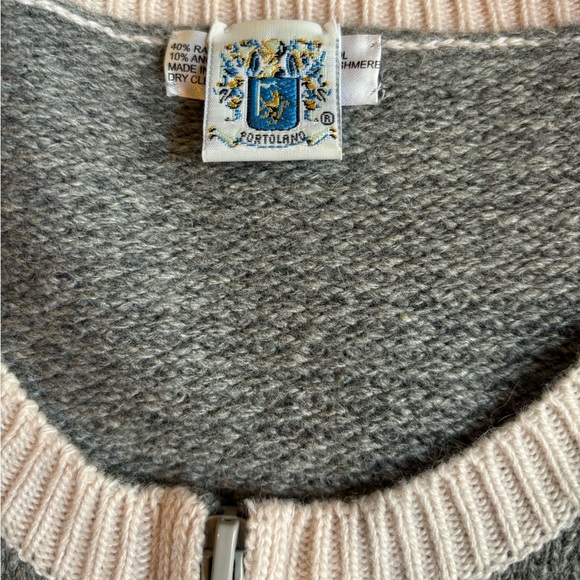 Portolano Classic Gray Cardigan Sweater - Picture 7 of 7